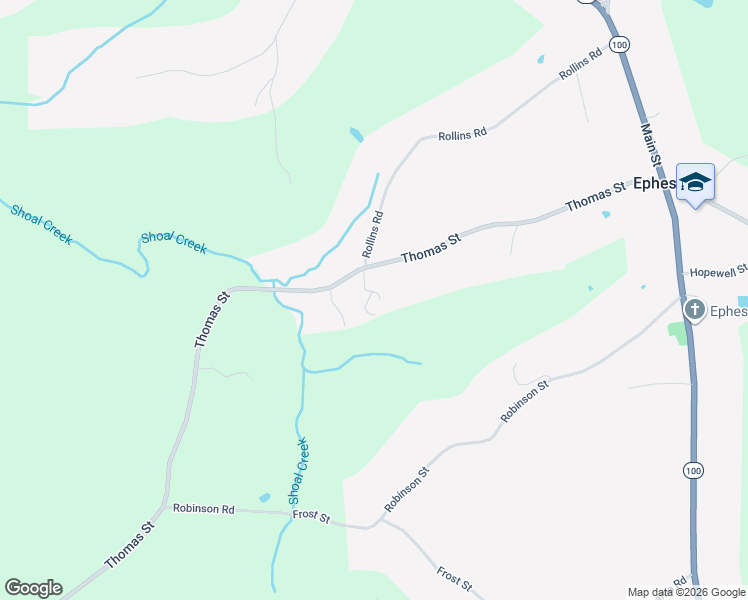 map of restaurants, bars, coffee shops, grocery stores, and more near 781 Thomas Street in Roopville