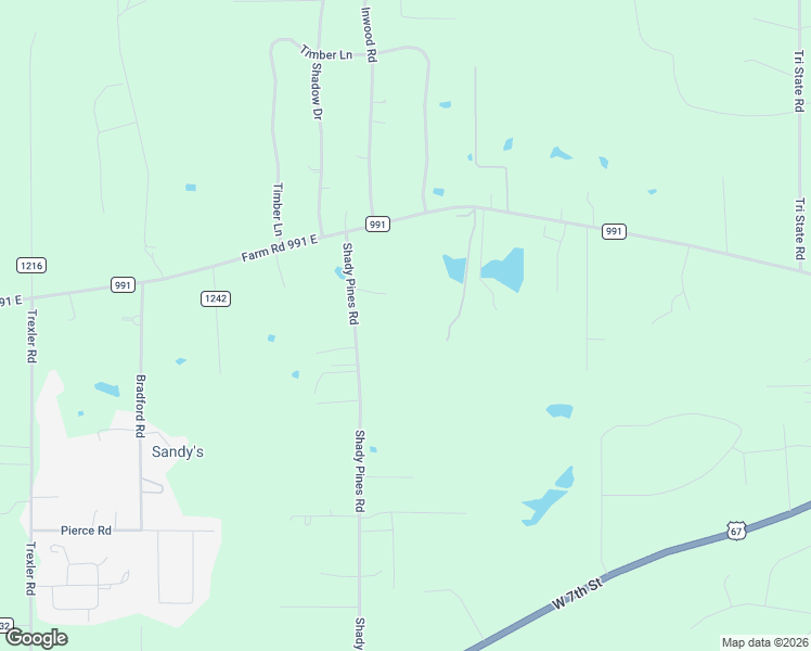 map of restaurants, bars, coffee shops, grocery stores, and more near 2720 Shady Pines Road in Texarkana
