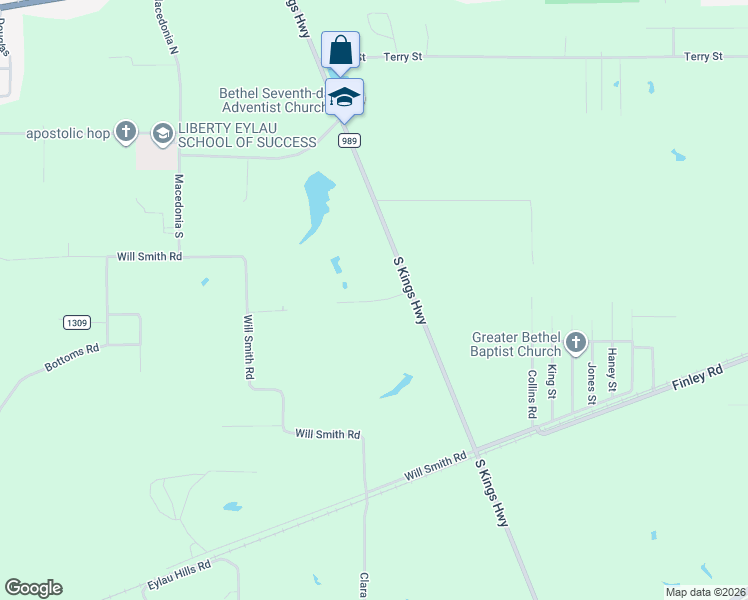map of restaurants, bars, coffee shops, grocery stores, and more near 28 Misty Lane in Texarkana