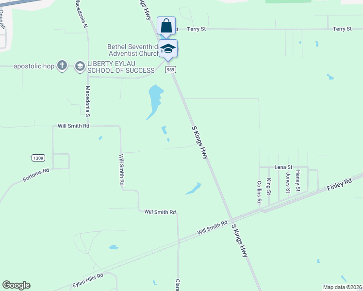 map of restaurants, bars, coffee shops, grocery stores, and more near 28 Misty Lane in Texarkana