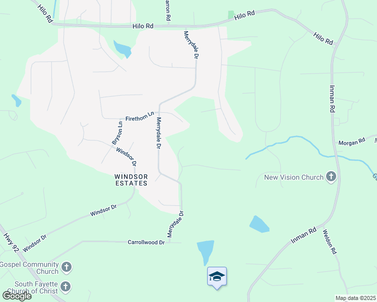 map of restaurants, bars, coffee shops, grocery stores, and more near 150 Bunny Lane in Fayetteville
