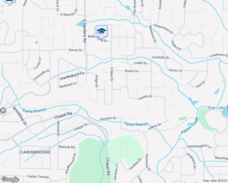 map of restaurants, bars, coffee shops, grocery stores, and more near 485 O Neal Drive in Birmingham