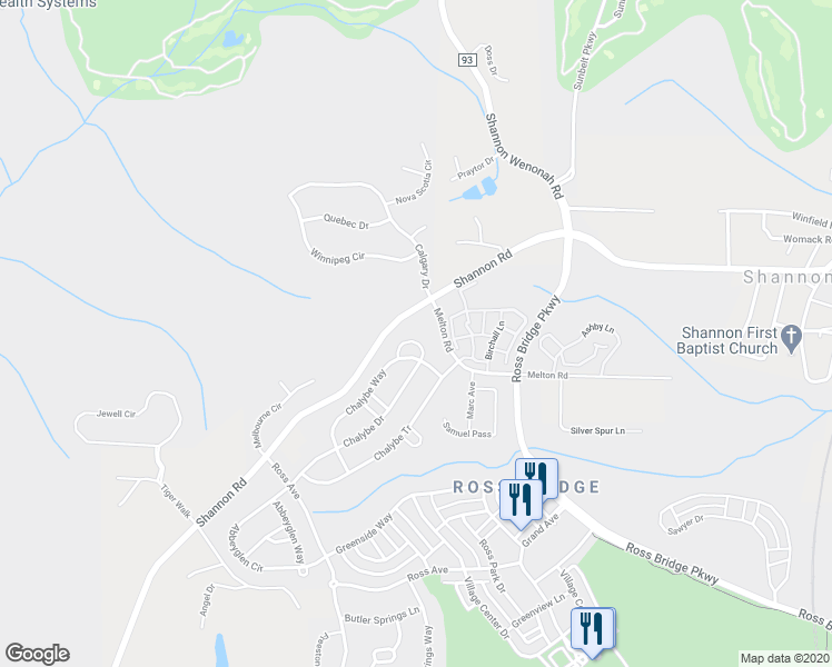 map of restaurants, bars, coffee shops, grocery stores, and more near 3635 Chalybe Cove in Birmingham