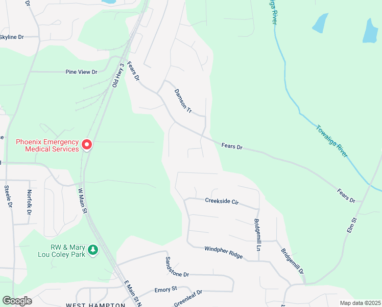 map of restaurants, bars, coffee shops, grocery stores, and more near 709 Winesap Court in Hampton