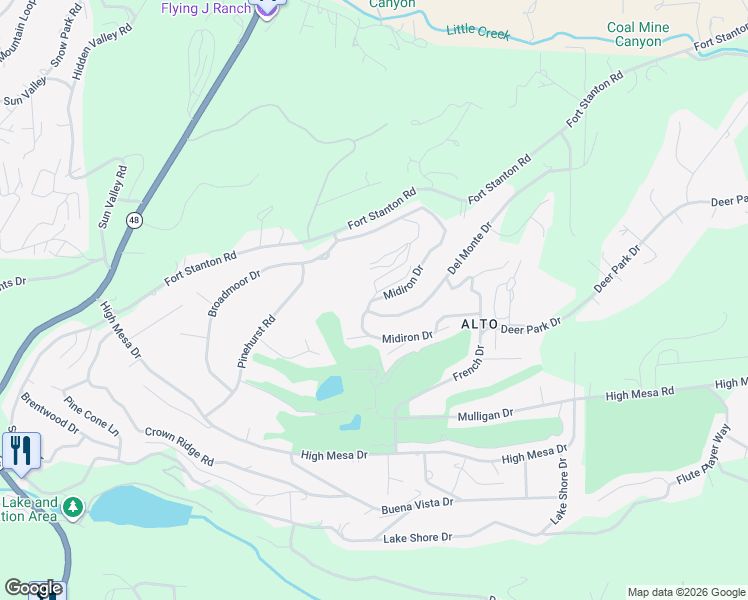 map of restaurants, bars, coffee shops, grocery stores, and more near 641 Midiron Drive in Alto