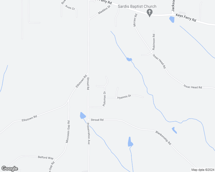 map of restaurants, bars, coffee shops, grocery stores, and more near 126 Potomac Drive in Jackson