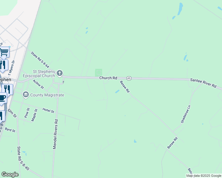 map of restaurants, bars, coffee shops, grocery stores, and more near 116 Pettigrew Road in Saint Stephen
