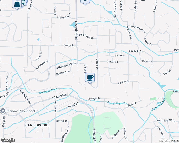 map of restaurants, bars, coffee shops, grocery stores, and more near 400 O Neal Drive in Birmingham