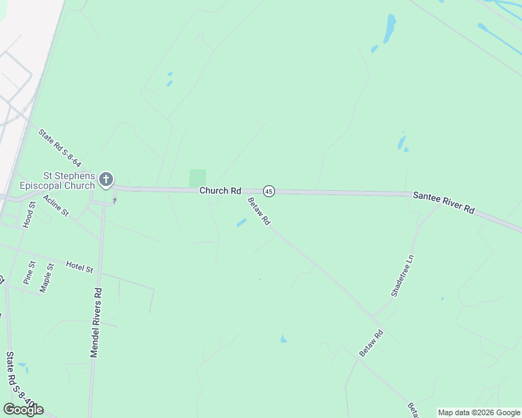 map of restaurants, bars, coffee shops, grocery stores, and more near 3643 Santee River Road in Saint Stephen