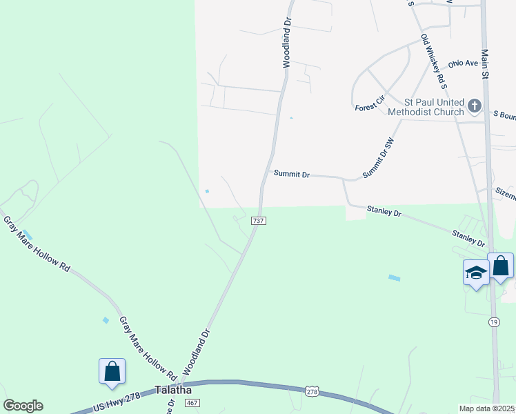 map of restaurants, bars, coffee shops, grocery stores, and more near 900 Woodland Drive in New Ellenton