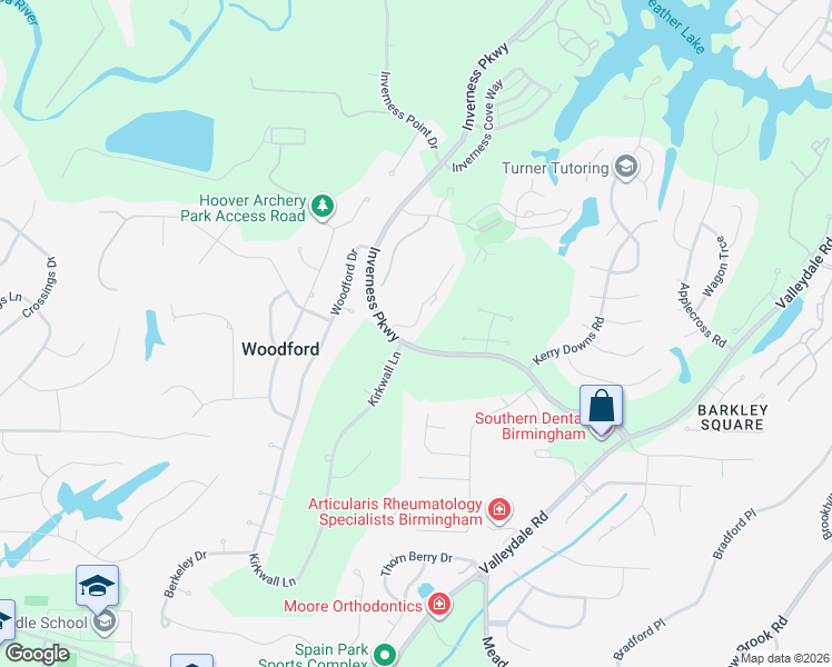 map of restaurants, bars, coffee shops, grocery stores, and more near 3021 Old Stone Drive in Birmingham