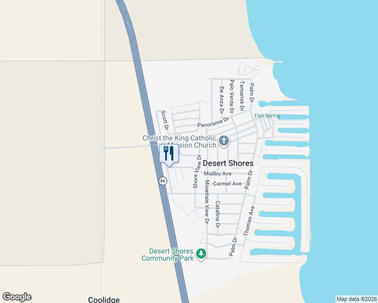 map of restaurants, bars, coffee shops, grocery stores, and more near 34 Cherokee Dr in Thermal