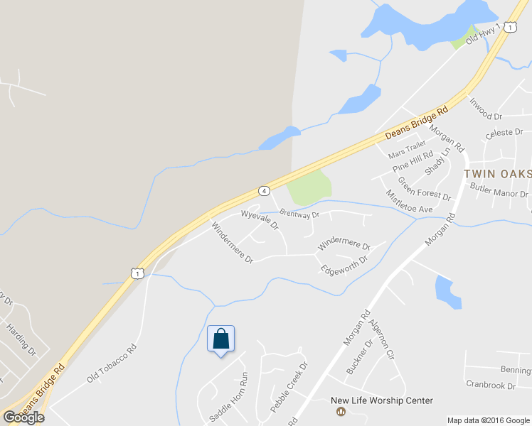 map of restaurants, bars, coffee shops, grocery stores, and more near 3521 Wyevale Drive in Hephzibah