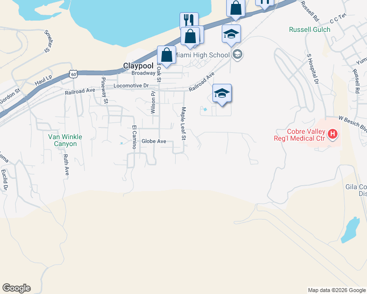 map of restaurants, bars, coffee shops, grocery stores, and more near 5740 Maple Leaf Street in Miami