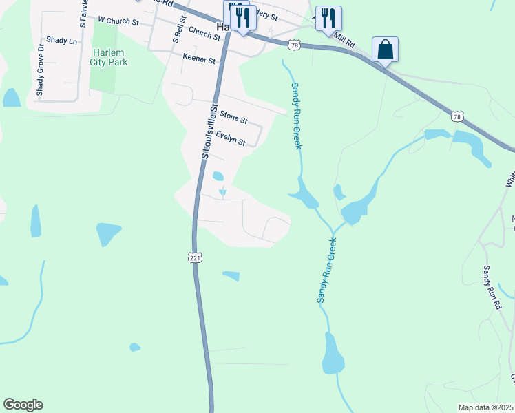 map of restaurants, bars, coffee shops, grocery stores, and more near 120 Morgan Drive in Harlem