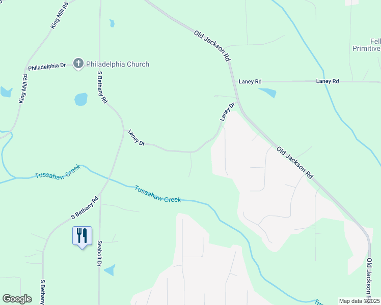 map of restaurants, bars, coffee shops, grocery stores, and more near 200 Laney Drive in Locust Grove