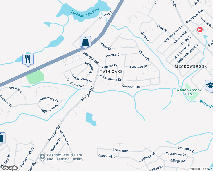 map of restaurants, bars, coffee shops, grocery stores, and more near 3407 Aspen Court in Hephzibah