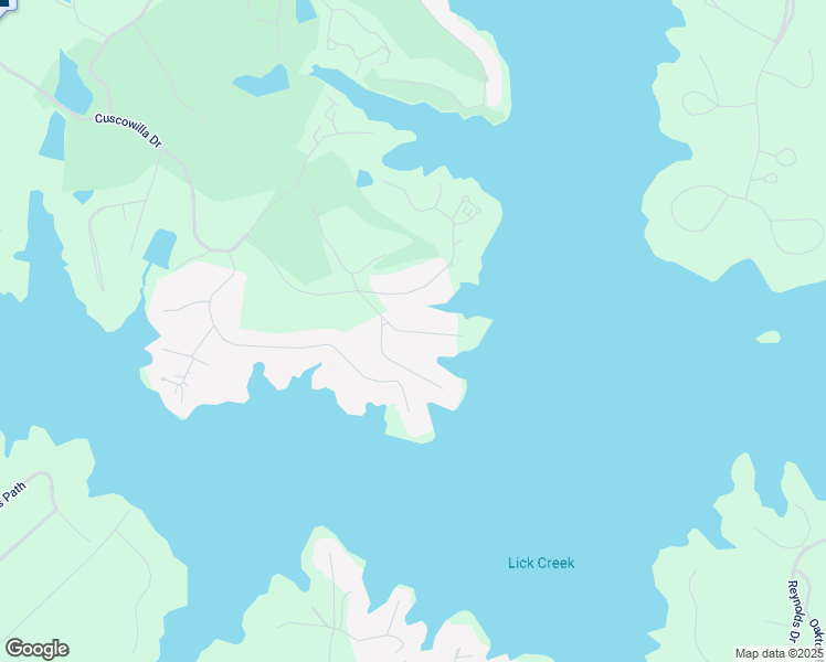 map of restaurants, bars, coffee shops, grocery stores, and more near 126 Cape View Lane in Eatonton