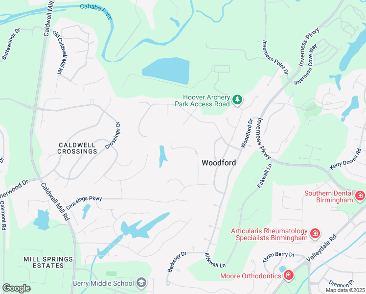 map of restaurants, bars, coffee shops, grocery stores, and more near 3689 Wyngate Lane in Birmingham