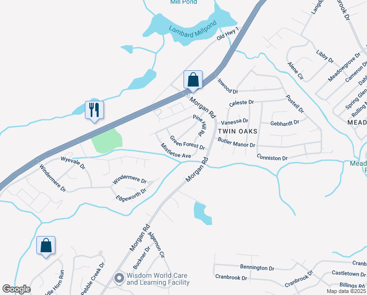 map of restaurants, bars, coffee shops, grocery stores, and more near 3016 Green Forest Drive in Hephzibah
