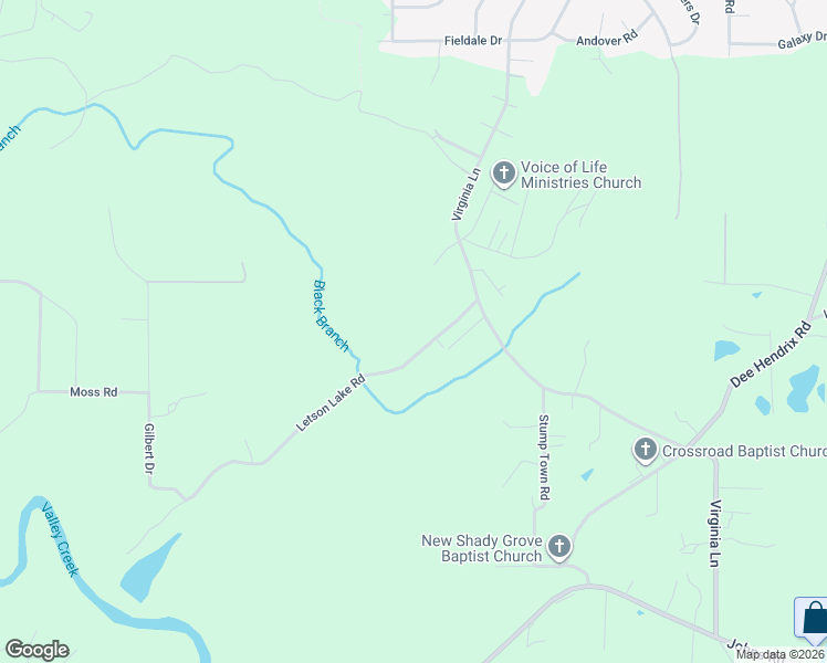 map of restaurants, bars, coffee shops, grocery stores, and more near 6387 Letson Lake Road in Bessemer