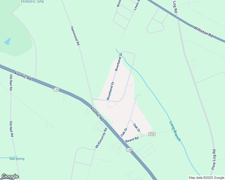 map of restaurants, bars, coffee shops, grocery stores, and more near 7 Riverbend Drive in Beech Island