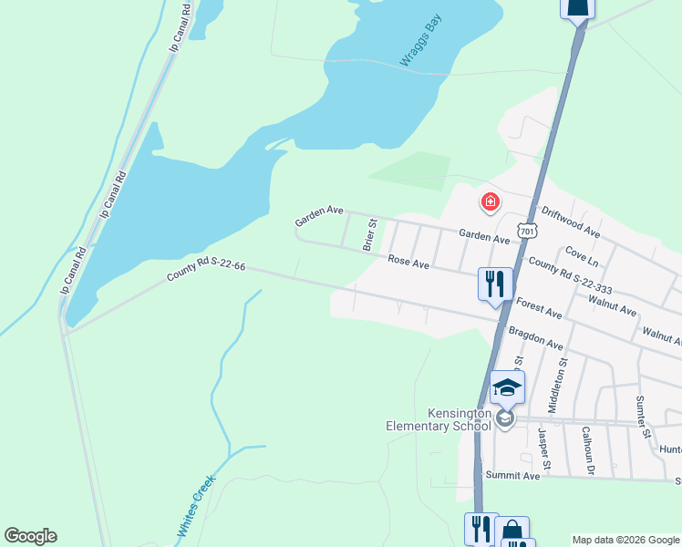 map of restaurants, bars, coffee shops, grocery stores, and more near 455 Jacobs Avenue in Georgetown