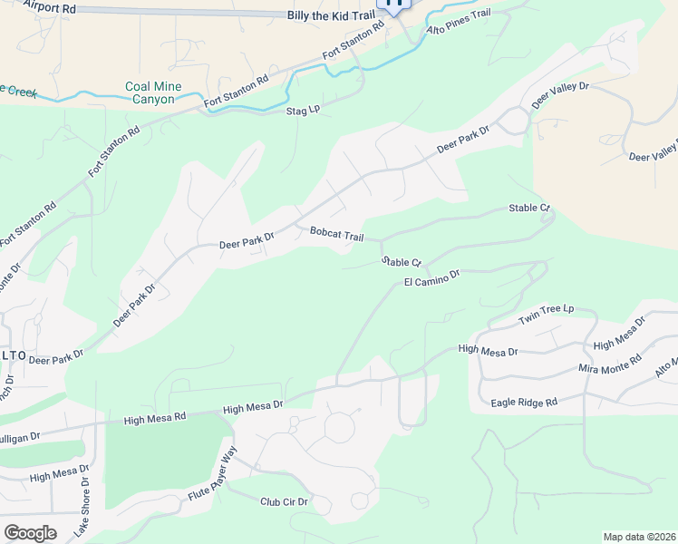 map of restaurants, bars, coffee shops, grocery stores, and more near Bobcat Trail in Alto
