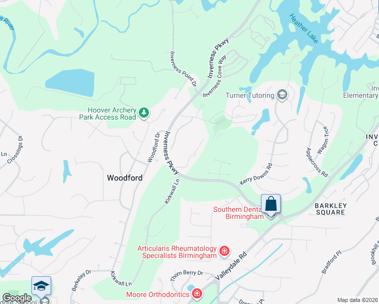 map of restaurants, bars, coffee shops, grocery stores, and more near 3054 Old Stone Drive in Birmingham