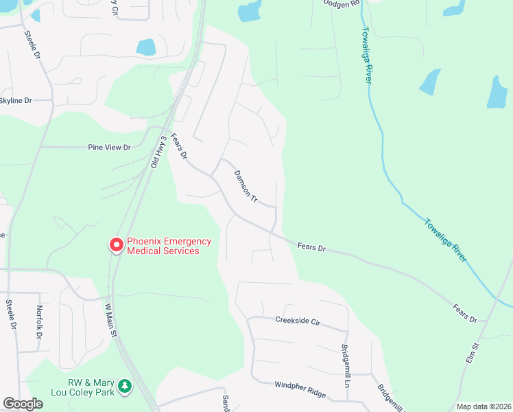 map of restaurants, bars, coffee shops, grocery stores, and more near 946 Damson Tr in Hampton