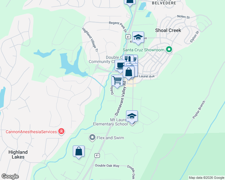 map of restaurants, bars, coffee shops, grocery stores, and more near 1080 Dublin Way in Birmingham