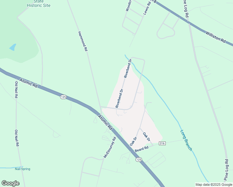 map of restaurants, bars, coffee shops, grocery stores, and more near 7 Riverbend Drive in Beech Island