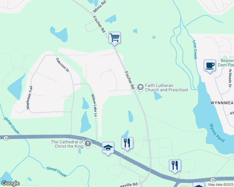 map of restaurants, bars, coffee shops, grocery stores, and more near 70 Braves Crossing Drive in Sharpsburg