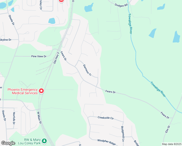map of restaurants, bars, coffee shops, grocery stores, and more near 947 Damson Tr in Hampton