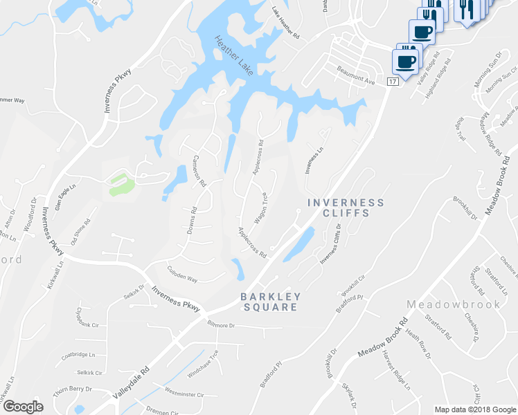 map of restaurants, bars, coffee shops, grocery stores, and more near 5042 Wagon Trce in Birmingham