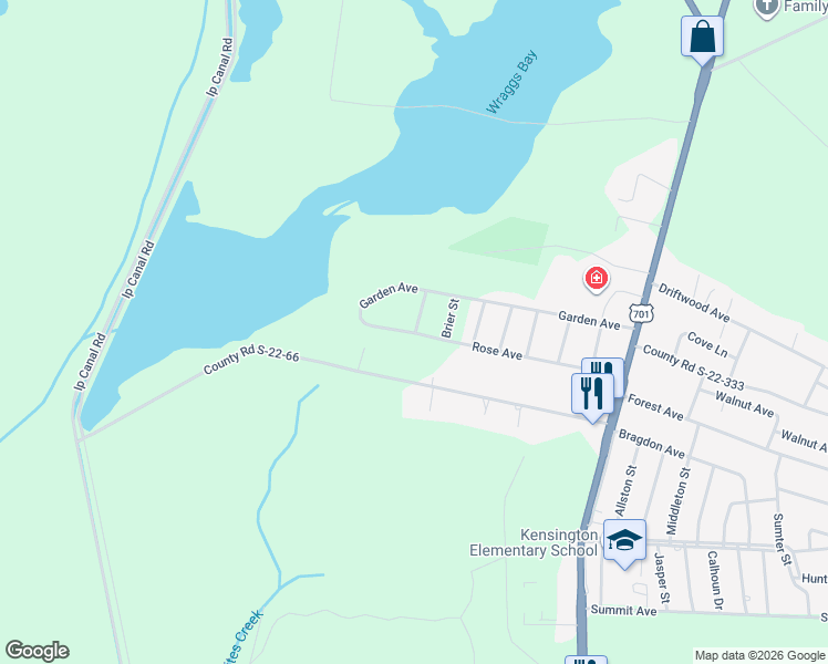 map of restaurants, bars, coffee shops, grocery stores, and more near 455 Jacobs Avenue in Georgetown