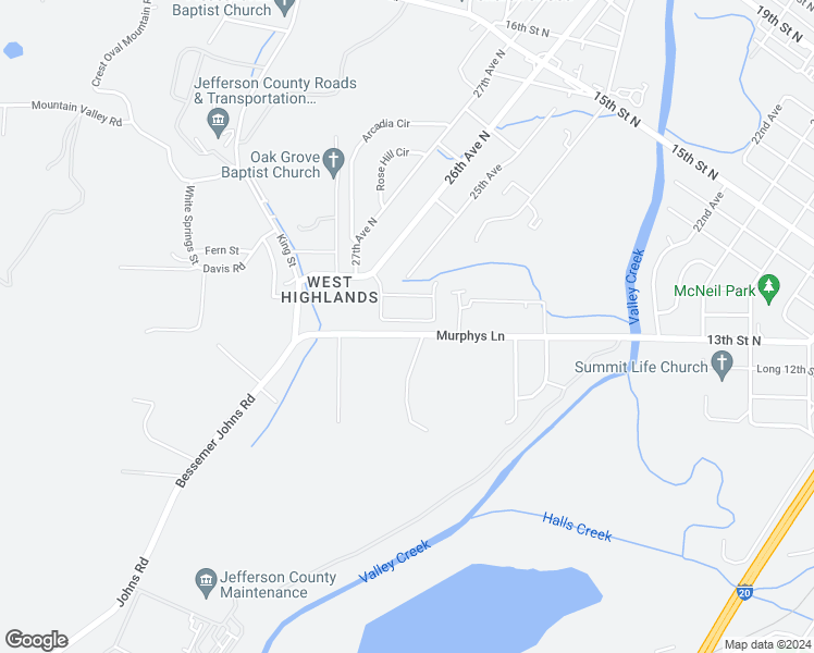 map of restaurants, bars, coffee shops, grocery stores, and more near 3463 Jeanne Lane in Hueytown