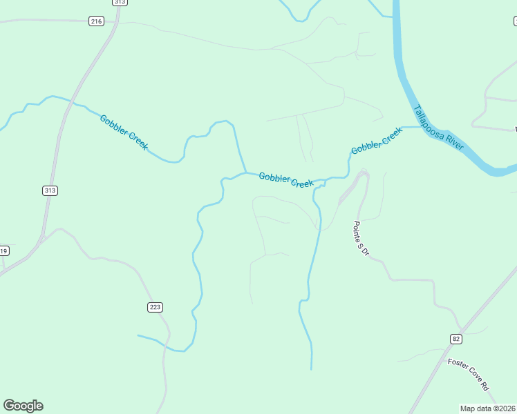 map of restaurants, bars, coffee shops, grocery stores, and more near Pointe South Drive in Lineville