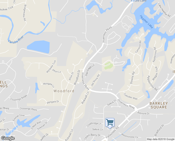 map of restaurants, bars, coffee shops, grocery stores, and more near 2039 Glen Eagle Lane in Birmingham