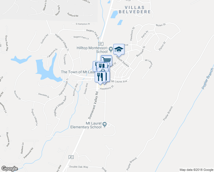 map of restaurants, bars, coffee shops, grocery stores, and more near 22 Olmsted Street in Birmingham