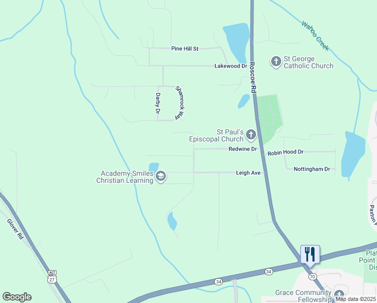 map of restaurants, bars, coffee shops, grocery stores, and more near 11 Alder Drive in Newnan