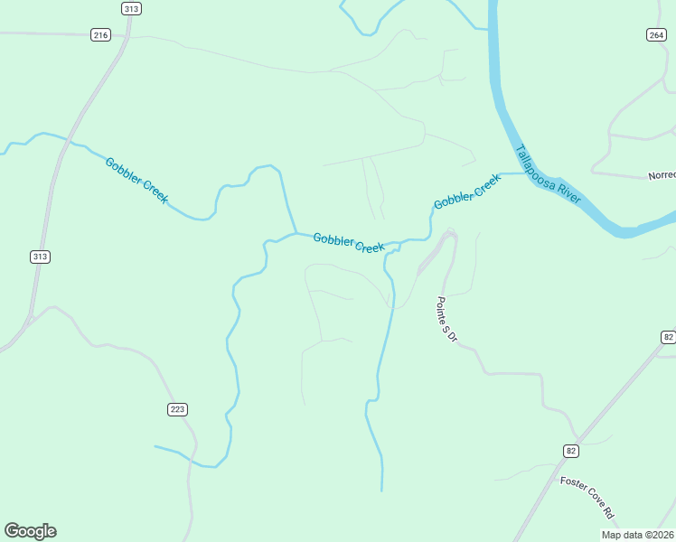 map of restaurants, bars, coffee shops, grocery stores, and more near Pointe South Drive in Lineville