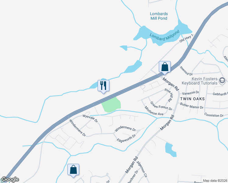 map of restaurants, bars, coffee shops, grocery stores, and more near 3649 Deans Bridge Road in Hephzibah
