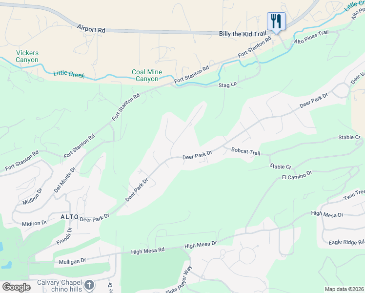 map of restaurants, bars, coffee shops, grocery stores, and more near 204 Fawn Drive in Alto