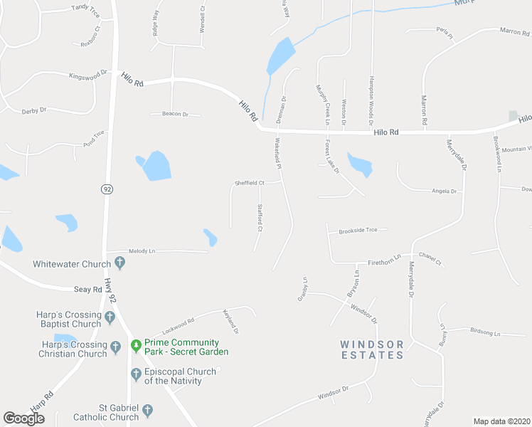 map of restaurants, bars, coffee shops, grocery stores, and more near 120 Stafford Court in Fayetteville