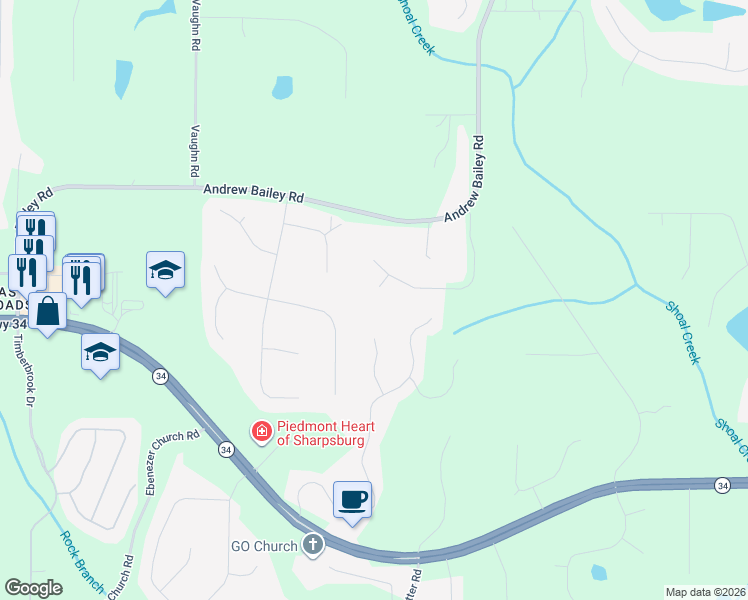 map of restaurants, bars, coffee shops, grocery stores, and more near 30 Pemberton Court in Sharpsburg