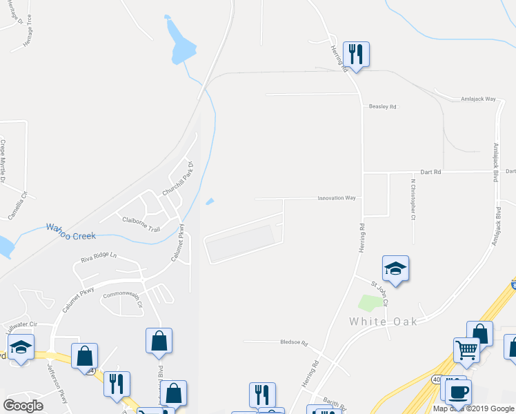 map of restaurants, bars, coffee shops, grocery stores, and more near 54 Stony Oak Drive in Newnan