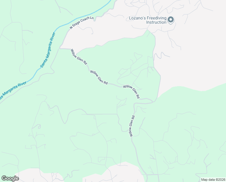 map of restaurants, bars, coffee shops, grocery stores, and more near 2100 Willow Glen Road in Fallbrook