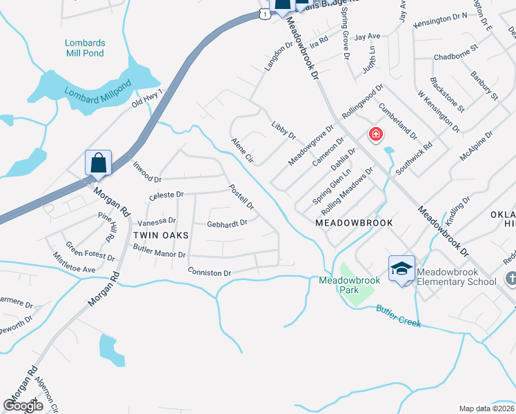 map of restaurants, bars, coffee shops, grocery stores, and more near 3506 Postell Drive in Hephzibah