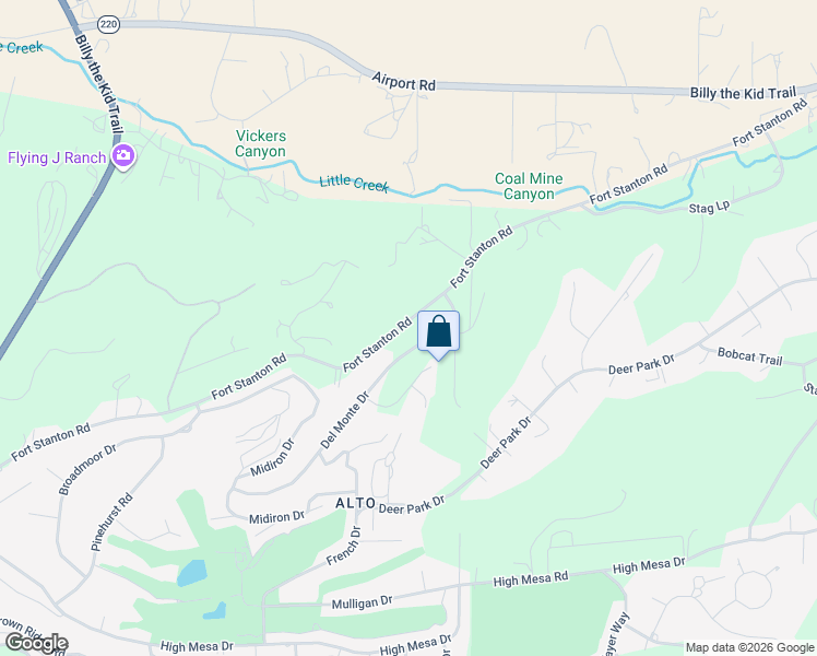 map of restaurants, bars, coffee shops, grocery stores, and more near 166 Del Monte Drive in Alto